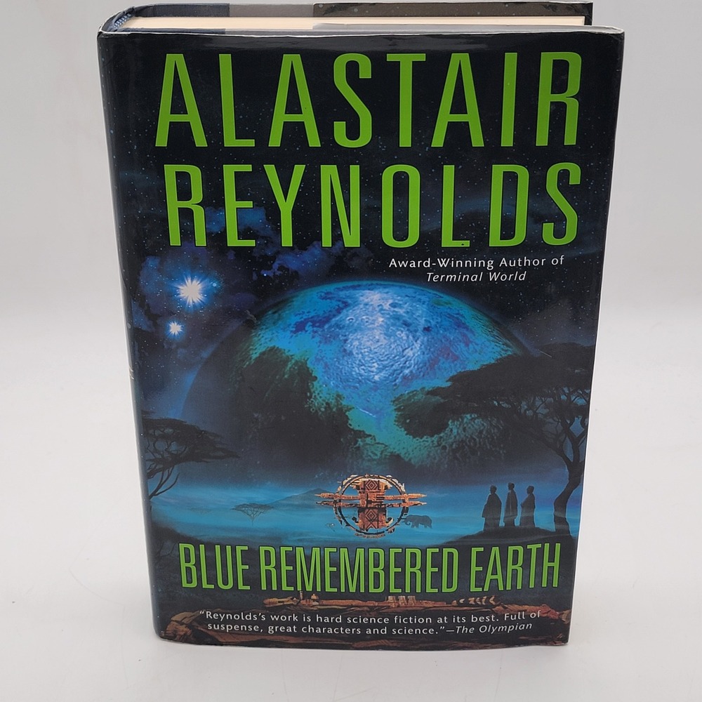 Alastair Reynolds Blue Remembered Earth Hardcover 1st Edition Sci-Fi Good